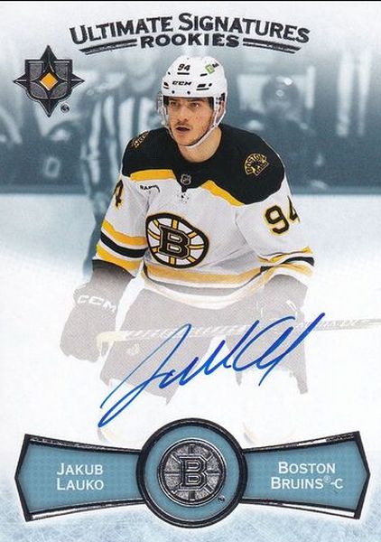 AUTO RC karta JAKUB LAUKO 22-23 UD Ultimate Signatures Rookies číslo USR-JL